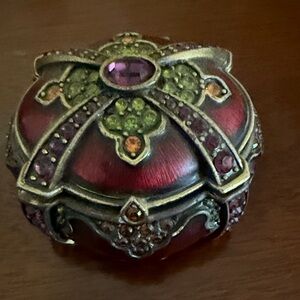 Jay Strongwater Green and Silver Decorative Box